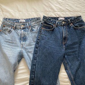 2x Zara blue jeans